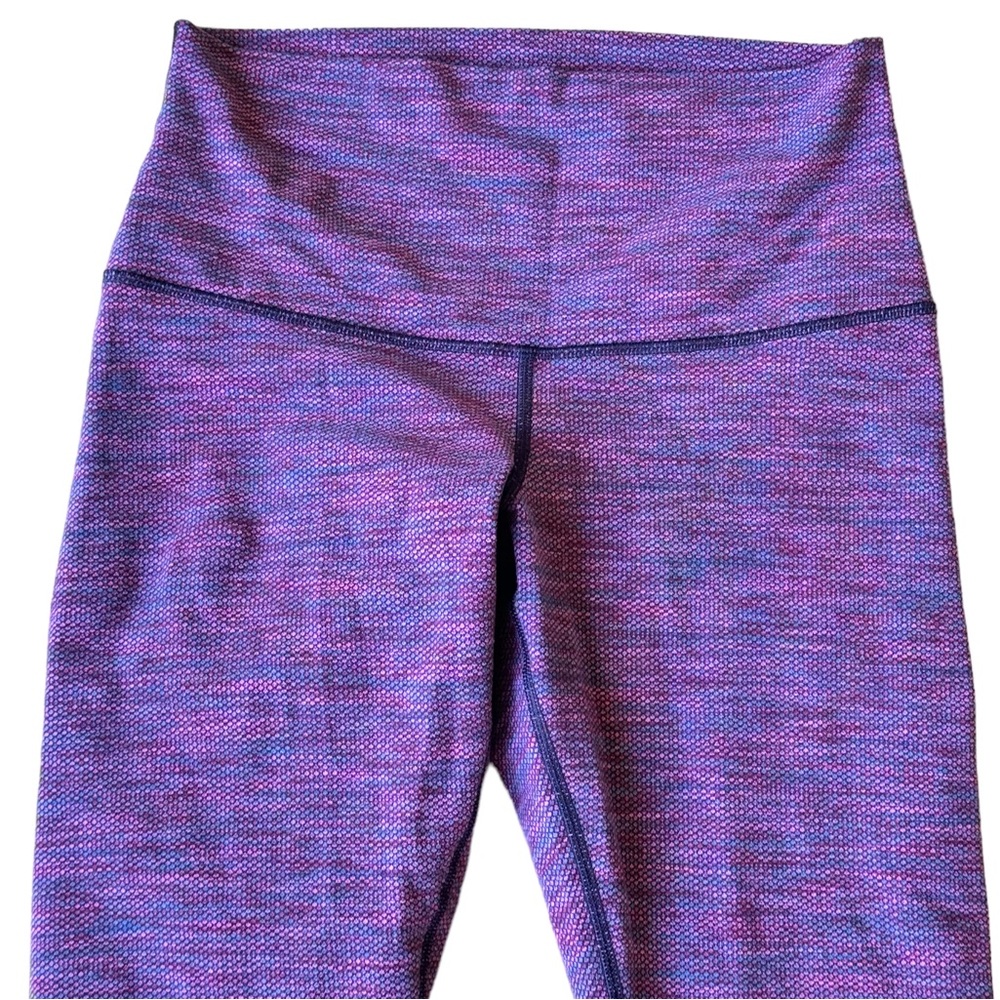 Lululemon Wunder Leggings Diamond Jacquard Space Dye Magenta Tights. - Picture 6 of 8